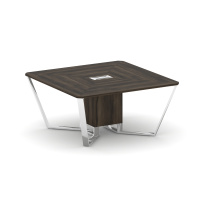 Стол для переговоров квадратный Steel Meet MD-PR.B.SP-08 / Тиквуд Светлый – Нержавеющая Сталь – Хром / 1600×1600×750 Стол для переговоров квадратный Steel Meet MD-PR.B.SP-08 / Тиквуд Светлый – Нержавеющая Сталь – Хром / 1600×1600×750