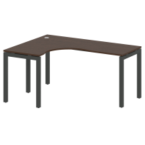Metal System Quattro Стол криволинейный левый на П-образном м/к 50БП.СА-4 (L) Акация/Антрацит металл 1600*1200*750 Metal System Quattro Стол криволинейный левый на П-образном м/к 50БП.СА-4 (L) Акация/Антрацит металл 1600*1200*750