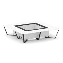 Стол для переговоров квадратный Steel Meet KM-PR.B.SP-16K / Тиквуд Светлый – Графит Глянец – Металл Черный / 3200×3200×750 Стол для переговоров квадратный Steel Meet KM-PR.B.SP-16K / Тиквуд Светлый – Графит Глянец – Металл Черный / 3200×3200×750