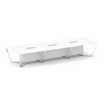 Стол для переговоров прямоугольный Steel Meet MD-PR.B.SP-16 / Тиквуд Светлый – Нержавеющая Сталь – Хром / 4800×1600×750 Стол для переговоров прямоугольный Steel Meet MD-PR.B.SP-16 / Тиквуд Светлый – Нержавеющая Сталь – Хром / 4800×1600×750