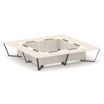 Стол для переговоров квадратный Steel Meet KM-PR.B.SP-20K2 / Тиквуд Светлый – Графит Глянец – Металл Антрацит / 4000×4000×750 Стол для переговоров квадратный Steel Meet KM-PR.B.SP-20K2 / Тиквуд Светлый – Графит Глянец – Металл Антрацит / 4000×4000×750