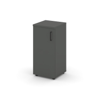 Шкаф для документов низкий узкий левый с глухой дверью Style Project SN.STU-301(L) / Акация Лорка – Белый – Черные ручки / 400×400×833 Шкаф для документов низкий узкий левый с глухой дверью Style Project SN.STU-301(L) / Акация Лорка – Белый – Черные ручки / 400×400×833