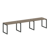 Metal System Quattro Р. ст. на 3 раб. места на О-образном м/к 50БО.СМ-3.2 Акация/Антрацит металл 3600*720*750 Metal System Quattro Р. ст. на 3 раб. места на О-образном м/к 50БО.СМ-3.2 Акация/Антрацит металл 3600*720*750