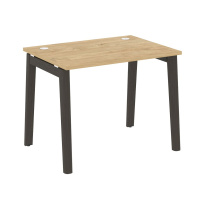 Onix Wood Стол офисный OW.SP-1.7 Дуб мали/Дуб светлый/Белый металл 980×720×750 Onix Wood Стол офисный OW.SP-1.7 Дуб мали/Дуб светлый/Белый металл 980×720×750