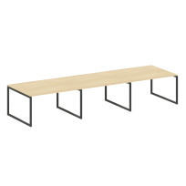 Metal System Quattro Перег. стол (3 столешницы) на О-оразном м/к 40БО.ПРГ-3.3 Акация/Антрацит металл 4200*1235*750 Metal System Quattro Перег. стол (3 столешницы) на О-оразном м/к 40БО.ПРГ-3.3 Акация/Антрацит металл 4200*1235*750