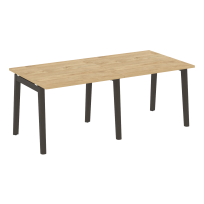 Onix Wood Стол переговорный (2 столешницы) OW.PRG-2.1 Белый бриллиант/Дуб светлый/Белый металл 1960*980*750 Onix Wood Стол переговорный (2 столешницы) OW.PRG-2.1 Белый бриллиант/Дуб светлый/Белый металл 1960*980*750