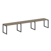 Metal System Quattro Р. ст. на 3 раб. места на О-образном м/к 50БО.СМ-3.3 Акация/Антрацит металл 4200*720*750 Metal System Quattro Р. ст. на 3 раб. места на О-образном м/к 50БО.СМ-3.3 Акация/Антрацит металл 4200*720*750