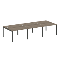 Metal System Quattro Р. ст. на 6 раб. места на П-образном м/к 50БП.СМ-6.2 Акация/Антрацит металл 3600*1475*750 Metal System Quattro Р. ст. на 6 раб. места на П-образном м/к 50БП.СМ-6.2 Акация/Антрацит металл 3600*1475*750