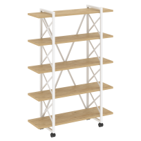 Loft Стеллаж на колесных опорах-5 полок VR.L-MST.K-5.8V Тиквуд тёмный/Чёрный металл 1200×400×1704 Loft Стеллаж на колесных опорах-5 полок VR.L-MST.K-5.8V Тиквуд тёмный/Чёрный металл 1200×400×1704