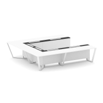 Стол для переговоров П-образный Steel Meet KM-PR.B.SP-11P / Тиквуд Светлый – Графит Глянец – Металл Белый / 3200×3200×750 Стол для переговоров П-образный Steel Meet KM-PR.B.SP-11P / Тиквуд Светлый – Графит Глянец – Металл Белый / 3200×3200×750