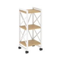 Loft Стеллаж на колесных опорах-3 полки VR.L-MST.K-3.4 Тиквуд тёмный/Чёрный металл 400×400×968 Loft Стеллаж на колесных опорах-3 полки VR.L-MST.K-3.4 Тиквуд тёмный/Чёрный металл 400×400×968