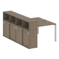 Бенч-стол на П-образном м/к с опорным шкафом-купе Metal system quattro 40×40 БП.РС-СШК-4.2 Т Акация/Антрацит металл 1610*2332*1098 Бенч-стол на П-образном м/к с опорным шкафом-купе Metal system quattro 40×40 БП.РС-СШК-4.2 Т Акация/Антрацит металл 1610*2332*1098