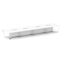 Стол для переговоров прямоугольный Steel Meet MD-PR.B.SP-20 / Тиквуд Светлый – Нержавеющая Сталь – Хром / 6400×1600×750 Стол для переговоров прямоугольный Steel Meet MD-PR.B.SP-20 / Тиквуд Светлый – Нержавеющая Сталь – Хром / 6400×1600×750