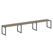 Metal System Quattro Р. ст. на 3 раб. места на О-образном м/к 50БО.СМ-3.4 Акация/Антрацит металл 4800*720*750 Metal System Quattro Р. ст. на 3 раб. места на О-образном м/к 50БО.СМ-3.4 Акация/Антрацит металл 4800*720*750
