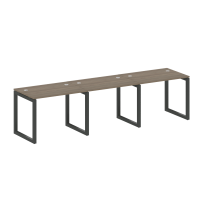Metal System Quattro Р. ст. на 3 раб. места на О-образном м/к 50БО.СМ-3.1 Акация/Антрацит металл 3000*720*750 Metal System Quattro Р. ст. на 3 раб. места на О-образном м/к 50БО.СМ-3.1 Акация/Антрацит металл 3000*720*750