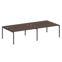 Metal System Quattro Р. ст. на 4 раб. места на П-образном м/к 40БП.СМ-4.4 Акация/Антрацит металл 3200*1475*750 Metal System Quattro Р. ст. на 4 раб. места на П-образном м/к 40БП.СМ-4.4 Акация/Антрацит металл 3200*1475*750