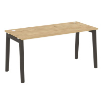 Onix Wood Стол офисный OW.SP-4.7 Дуб мали/Дуб светлый/Белый металл 1580×720×750 Onix Wood Стол офисный OW.SP-4.7 Дуб мали/Дуб светлый/Белый металл 1580×720×750
