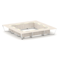Стол для переговоров квадратный Steel Meet MM-PR.B.SP-24K / Тиквуд Светлый – Графит Глянец – Нержавеющая Сталь – Хром / 4800×4800×750 Стол для переговоров квадратный Steel Meet MM-PR.B.SP-24K / Тиквуд Светлый – Графит Глянец – Нержавеющая Сталь – Хром / 4800×4800×750