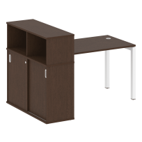 Metal System Quattro Стол офисный с шкафом-купе на П-образном м/к 50БП.РС-СШК-3.2 Т Вяз/Мокко металл 1610×1120×1098 Metal System Quattro Стол офисный с шкафом-купе на П-образном м/к 50БП.РС-СШК-3.2 Т Вяз/Мокко металл 1610×1120×1098