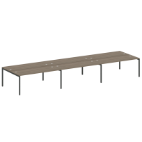 Metal System Quattro Р. ст. на 6 раб. места на П-образном м/к 40БП.СМ-6.5 Акация/Антрацит металл 5400*1475*750 Metal System Quattro Р. ст. на 6 раб. места на П-образном м/к 40БП.СМ-6.5 Акация/Антрацит металл 5400*1475*750