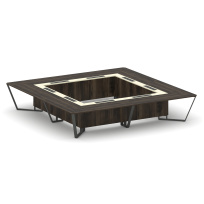 Стол для переговоров квадратный Steel Meet KM-PR.B.SP-20K2 / Тиквуд Светлый – Графит Глянец – Металл Антрацит / 4000×4000×750 Стол для переговоров квадратный Steel Meet KM-PR.B.SP-20K2 / Тиквуд Светлый – Графит Глянец – Металл Антрацит / 4000×4000×750
