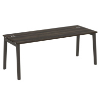 Onix Wood Direct Стол руководителя OW.SRR-6.8 Белый бриллиант/Дуб светлый/Белый металл 1980*800*750 Onix Wood Direct Стол руководителя OW.SRR-6.8 Белый бриллиант/Дуб светлый/Белый металл 1980*800*750
