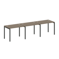 Metal System Quattro Р. ст. на 3 раб. места на П-образном м/к 40БП.СМ-3.1 Акация/Антрацит металл 3000*720*750 Metal System Quattro Р. ст. на 3 раб. места на П-образном м/к 40БП.СМ-3.1 Акация/Антрацит металл 3000*720*750