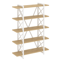 Loft Стеллаж на регулируемых опорах-5 полок VR.L-MST.O-5.8V Тиквуд тёмный/Чёрный металл 1200×400×1650 Loft Стеллаж на регулируемых опорах-5 полок VR.L-MST.O-5.8V Тиквуд тёмный/Чёрный металл 1200×400×1650