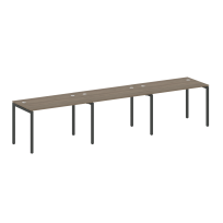 Metal System Quattro Р. ст. на 3 раб. места на П-образном м/к 40БП.СМ-3.2 Акация/Антрацит металл 3600*720*750 Metal System Quattro Р. ст. на 3 раб. места на П-образном м/к 40БП.СМ-3.2 Акация/Антрацит металл 3600*720*750