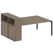 Metal System Quattro Р. ст. с шкафом-купе на П-образном м/к 50БП.РС-СШК-2.5 Т Акация/Антрацит металл 2210*1475*1098 Metal System Quattro Р. ст. с шкафом-купе на П-образном м/к 50БП.РС-СШК-2.5 Т Акация/Антрацит металл 2210*1475*1098
