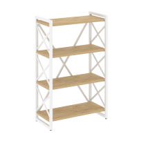 Loft Стеллаж на регулируемых опорах-4 полки VR.L-MST.O-4.8 Тиквуд тёмный/Чёрный металл 800×400×1280 Loft Стеллаж на регулируемых опорах-4 полки VR.L-MST.O-4.8 Тиквуд тёмный/Чёрный металл 800×400×1280