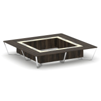 Стол для переговоров квадратный Steel Meet MM-PR.B.SP-20K2 / Тиквуд Светлый – Графит Глянец – Нержавеющая Сталь – Хром / 4000×4000×750 Стол для переговоров квадратный Steel Meet MM-PR.B.SP-20K2 / Тиквуд Светлый – Графит Глянец – Нержавеющая Сталь – Хром / 4000×4000×750