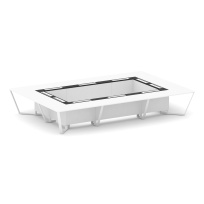 Стол для переговоров прямоугольный Steel Meet KM-PR.B.SP-20K / Тиквуд Светлый – Графит Глянец – Металл Белый / 4800×3200×750 Стол для переговоров прямоугольный Steel Meet KM-PR.B.SP-20K / Тиквуд Светлый – Графит Глянец – Металл Белый / 4800×3200×750