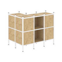 Loft Угловой внешний стеллаж наборный VR.L-51 Тиквуд тёмный/Белый металл 862×1278×1047 Loft Угловой внешний стеллаж наборный VR.L-51 Тиквуд тёмный/Белый металл 862×1278×1047