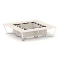Стол для переговоров квадратный Steel Meet MM-PR.B.SP-16K / Тиквуд Светлый – Графит Глянец – Нержавеющая Сталь – Хром / 3200×3200×750 Стол для переговоров квадратный Steel Meet MM-PR.B.SP-16K / Тиквуд Светлый – Графит Глянец – Нержавеющая Сталь – Хром / 3200×3200×750