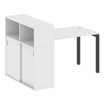 Metal System Quattro Стол офисный с шкафом-купе на П-образном м/к 50БП.РС-СШК-3.2 Т Вяз/Мокко металл 1610×1120×1098 Metal System Quattro Стол офисный с шкафом-купе на П-образном м/к 50БП.РС-СШК-3.2 Т Вяз/Мокко металл 1610×1120×1098