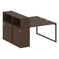 Metal System Quattro Р. ст. с шкафом-купе на О-образном м/к 40БО.РС-СШК-2.2 Т Акация/Антрацит металл 1610*1475*1098 Metal System Quattro Р. ст. с шкафом-купе на О-образном м/к 40БО.РС-СШК-2.2 Т Акация/Антрацит металл 1610*1475*1098