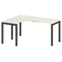 Metal System Quattro Стол криволинейный левый на П-образном м/к 50БП.СА-4 (L) Акация/Антрацит металл 1600*1200*750 Metal System Quattro Стол криволинейный левый на П-образном м/к 50БП.СА-4 (L) Акация/Антрацит металл 1600*1200*750