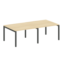 Metal System Quattro Перег. стол (2 столешницы) на П-образном м/к 50БП.ПРГ-2.2 Акация/Антрацит металл 2400*1235*750 Metal System Quattro Перег. стол (2 столешницы) на П-образном м/к 50БП.ПРГ-2.2 Акация/Антрацит металл 2400*1235*750