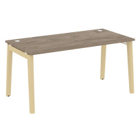 Onix Wood Стол офисный OW.SP-4.8 Дуб мали/Дуб светлый/Белый металл 1580×800×750 Onix Wood Стол офисный OW.SP-4.8 Дуб мали/Дуб светлый/Белый металл 1580×800×750
