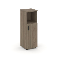 Шкаф для документов средний узкий правый с глухой дверью Style Project SN.STU-201(R) / Акация Лорка – Белый – Черные ручки / 400×400×1203 Шкаф для документов средний узкий правый с глухой дверью Style Project SN.STU-201(R) / Акация Лорка – Белый – Черные ручки / 400×400×1203