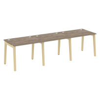 Onix Wood Рабочая станция OW.RS-3.1.8 Белый бриллиант/Дуб светлый/Белый металл 2940*800*750 Onix Wood Рабочая станция OW.RS-3.1.8 Белый бриллиант/Дуб светлый/Белый металл 2940*800*750