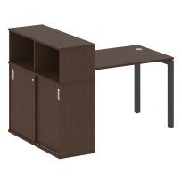 Metal System Quattro Стол офисный с шкафом-купе на П-образном м/к 50БП.РС-СШК-3.2 Т Вяз/Мокко металл 1610×1120×1098 Metal System Quattro Стол офисный с шкафом-купе на П-образном м/к 50БП.РС-СШК-3.2 Т Вяз/Мокко металл 1610×1120×1098