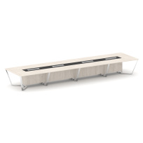 Стол для переговоров прямоугольный Steel Meet MM-PR.B.SP-20 / Тиквуд Светлый – Графит Глянец – Нержавеющая Сталь – Хром / 6400×1600×750 Стол для переговоров прямоугольный Steel Meet MM-PR.B.SP-20 / Тиквуд Светлый – Графит Глянец – Нержавеющая Сталь – Хром / 6400×1600×750