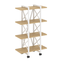 Loft Стеллаж на колесных опорах-4 полки VR.L-MST.K-4.4V Тиквуд тёмный/Чёрный металл 800×400×1334 Loft Стеллаж на колесных опорах-4 полки VR.L-MST.K-4.4V Тиквуд тёмный/Чёрный металл 800×400×1334
