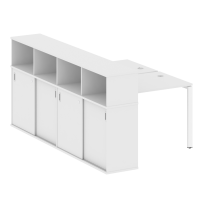 Бенч-стол на П-образном м/к с опорным шкафом-купе Metal system quattro 40x40 БП.РС-СШК-4.1 Т Акация/Антрацит металл 1410*2332*1098 Бенч-стол на П-образном м/к с опорным шкафом-купе Metal system quattro 40x40 БП.РС-СШК-4.1 Т Акация/Антрацит металл 1410*2332*1098