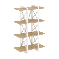Loft Стеллаж на регулируемых опорах-4 полки VR.L-MST.O-4.4V Тиквуд тёмный/Чёрный металл 800×400×1280 Loft Стеллаж на регулируемых опорах-4 полки VR.L-MST.O-4.4V Тиквуд тёмный/Чёрный металл 800×400×1280