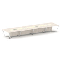 Стол для переговоров прямоугольный Steel Meet MM-PR.B.SP-20 / Тиквуд Светлый – Графит Глянец – Нержавеющая Сталь – Хром / 6400×1600×750 Стол для переговоров прямоугольный Steel Meet MM-PR.B.SP-20 / Тиквуд Светлый – Графит Глянец – Нержавеющая Сталь – Хром / 6400×1600×750