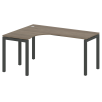 Metal System Quattro Стол криволинейный левый на П-образном м/к 50БП.СА-4 (L) Акация/Антрацит металл 1600*1200*750 Metal System Quattro Стол криволинейный левый на П-образном м/к 50БП.СА-4 (L) Акация/Антрацит металл 1600*1200*750