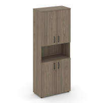Шкаф для документов высокий широкий с глухими дверьми Style Project SN.STS.E-107 / Акация Лорка – Белый – Черные ручки / 796×400×1982 Шкаф для документов высокий широкий с глухими дверьми Style Project SN.STS.E-107 / Акация Лорка – Белый – Черные ручки / 796×400×1982